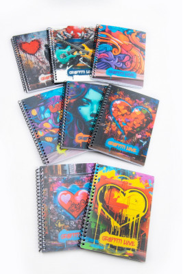 Блокнот на спіралі, А6, 48 аркушів